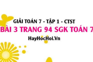Giải bài 3 trang 94 Toán 7 Tập 1 SGK Chân trời sáng tạo